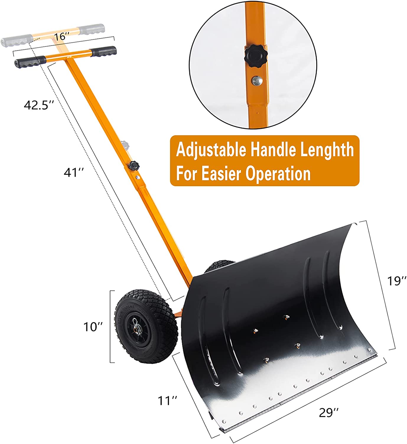 Snow Shovel with Wheels